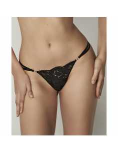 Montse Pedrosa | Tanga de Tira Federica 61100 de Selmark color Negro