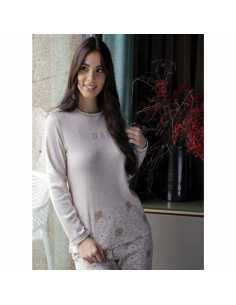 Montse Pedrosa | Pijama 24359 de Rachas color Beige