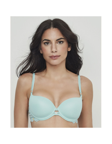 Montse Pedrosa | Sujetador Manuela 31327 de Selmark color Turquesa