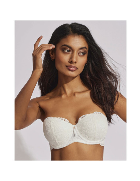 Montse Pedrosa | Sujetador Matilda Sin Tirantes y Push-Up 31126 de Selmark color Marfil