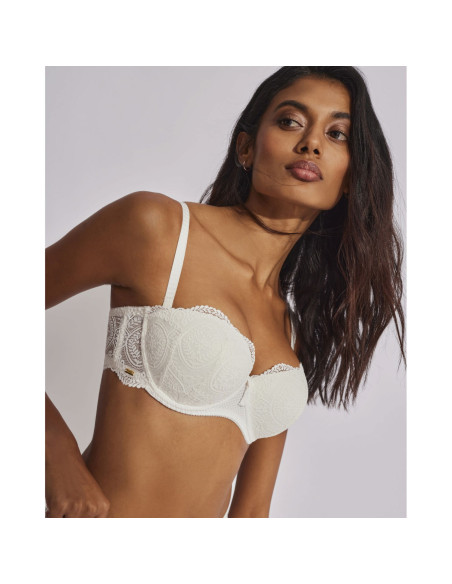 Montse Pedrosa | Sujetador Matilda Sin Tirantes y Push-Up 31126 de Selmark color Marfil