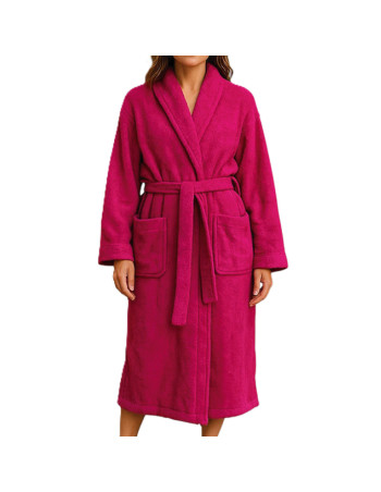 Montse Pedrosa | Albornoz de rizo Zoe Fucsia de Abece