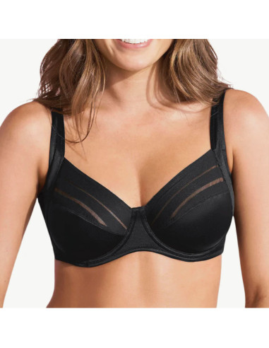 Montse Pedrosa | Sujetador Natural Support 091008 de Leonisa color Negro