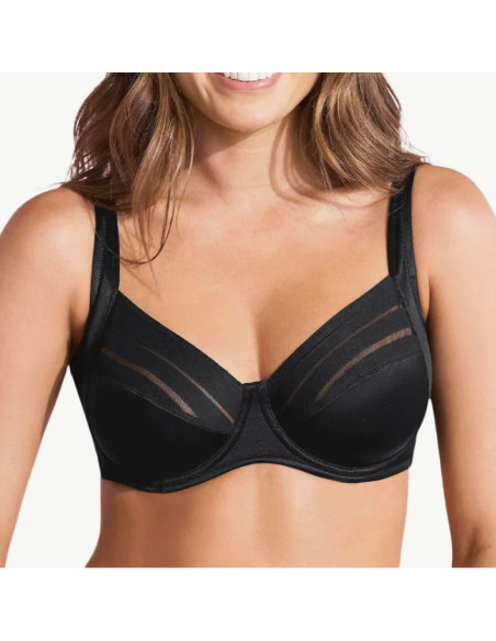 Montse Pedrosa | Sujetador Natural Support 091008 de Leonisa color Negro