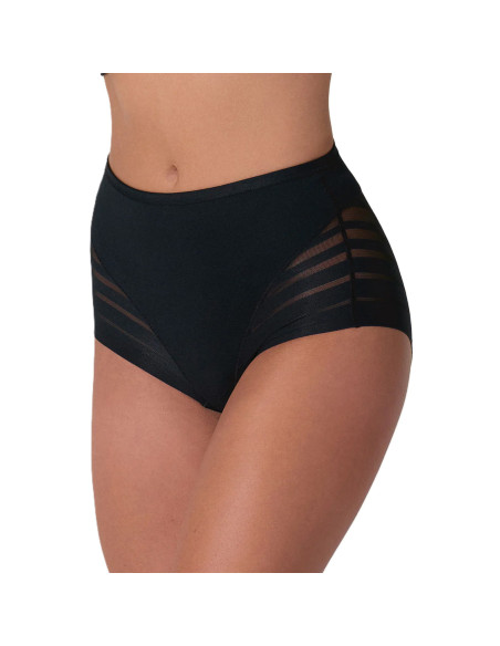 Montse Pedrosa | Braga Faja de Control Suave con Bandas de Tul 012903 de Leonisa color Negro