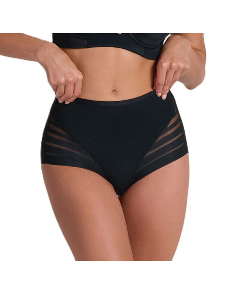 Montse Pedrosa | Braga Faja de Control Suave con Bandas de Tul 012903 de Leonisa color Negro