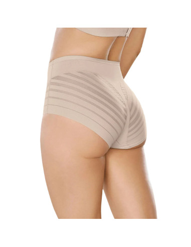 Montse Pedrosa | Braga Faja de Control Suave con Bandas de Tul 012903 de Leonisa color Brown