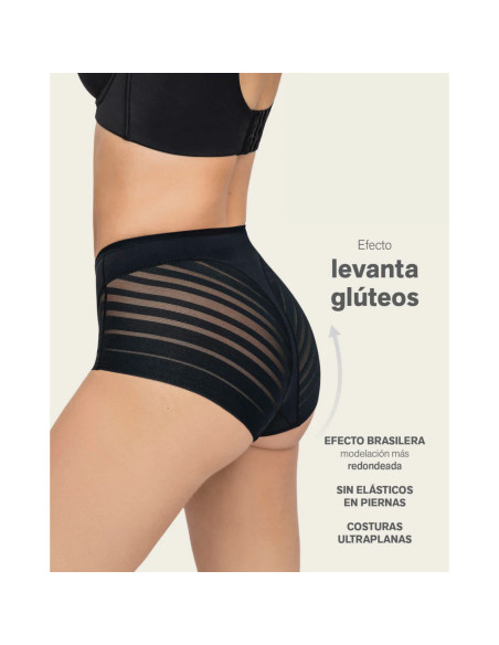 Montse Pedrosa | Pack 2 Braga Faja de Control Suave con Bandas de Tul 012903 de Leonisa