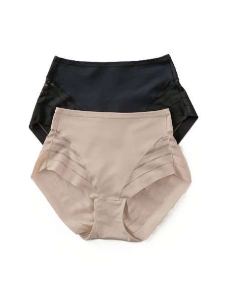 Montse Pedrosa | Pack 2 Braga Faja de Control Suave con Bandas de Tul 012903 de Leonisa