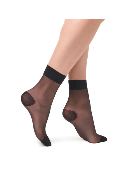 Montse Pedrosa | Tobillero First 15 Calzino de Filodoro color Negro