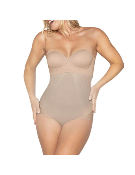 Montse Pedrosa | Braga Faja de Control Alta 012906 de Leonisa color Nude