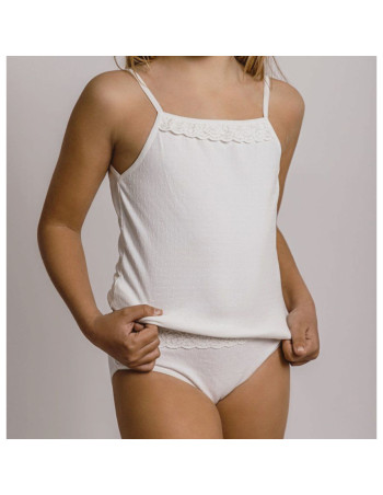 Montse Pedrosa | Conjunto Comunión Niña 4975 de Calamaro color Blanco