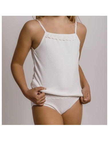 Montse Pedrosa | Conjunto Comunión Niña 4975 de Calamaro color Blanco