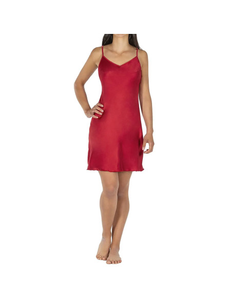 Montse Pedrosa | Picardías Tirantes Burdeos Satin Basics