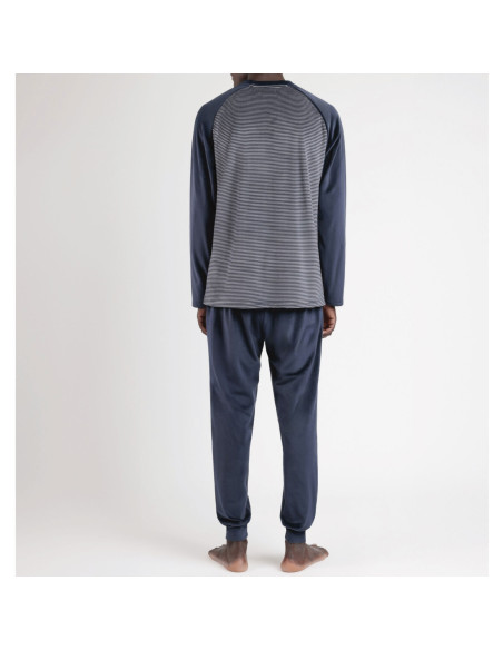 Montse Pedrosa | Pijama Velvet Basic Stripes 60331 de Admas