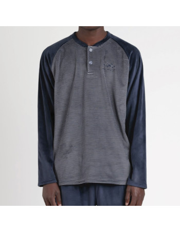 Montse Pedrosa | Pijama Velvet Basic Stripes 60331 de Admas 2