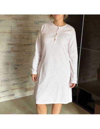 Montse Pedrosa | Camisón Manga Larga Algodón 6567 de Lin color Unico