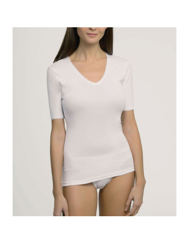 Montse Pedrosa | Camiseta P01BS de Playtex - Princesa color Blanco