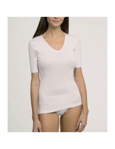 Montse Pedrosa | Camiseta P01BS de Playtex - Princesa color Blanco