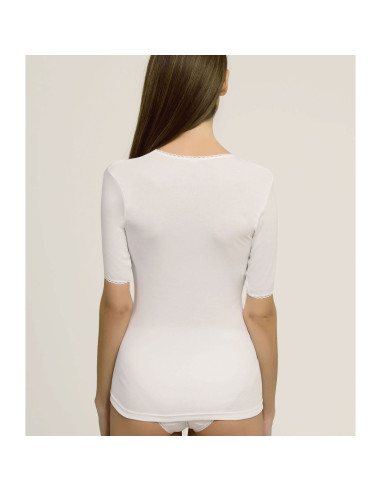 Montse Pedrosa | Camiseta P01BS de Playtex - Princesa color Blanco