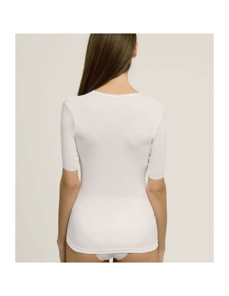 Montse Pedrosa | Camiseta P01BS de Playtex - Princesa color Blanco