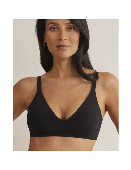 Montse Pedrosa | Sujetador Escote Profundo 24 horas 10615 de Selmark color Negro
