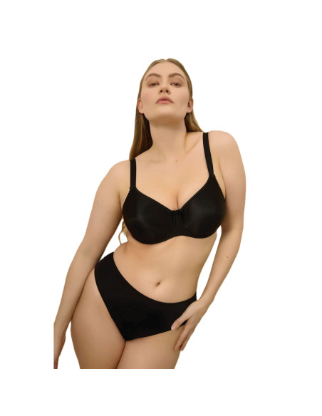 Montse Pedrosa | Sujetador Satin 0161330 Light Tan de PrimaDonna color Negro