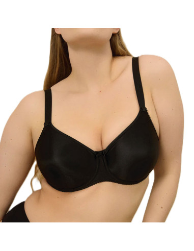 Montse Pedrosa | Sujetador Satin 0161330 Light Tan de PrimaDonna color Negro