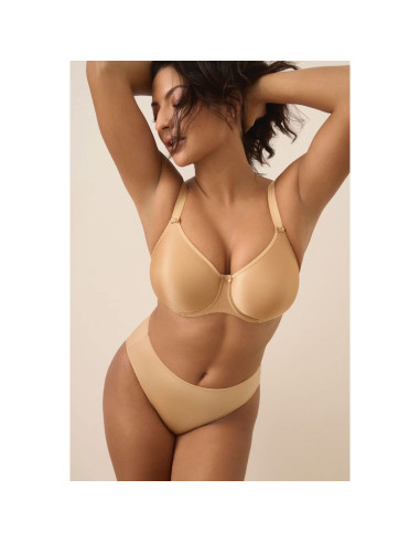 Montse Pedrosa | Sujetador Satin 0161330 Light Tan de PrimaDonna color Cognac