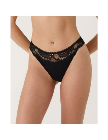Montse Pedrosa | Tanga Renatta 61301 de Selmark color Negro
