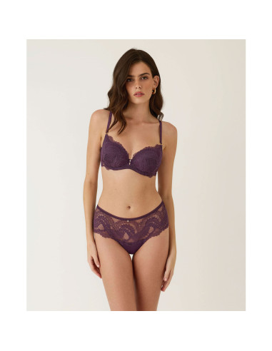 Montse Pedrosa | Tanga Culotte Renatta 61306 de Selmark color Berenjenao
