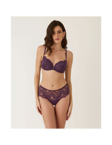 Montse Pedrosa | Tanga Culotte Renatta 61306 de Selmark color Berenjenao