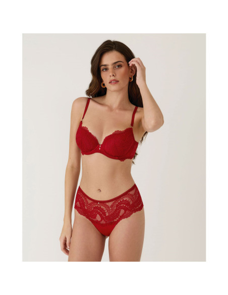 Montse Pedrosa | Tanga Culotte Renatta 61306 de Selmark color Rojo