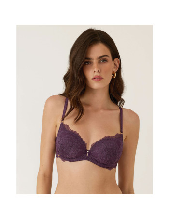 Montse Pedrosa | Sujetador Renatta 61317 de Selmark color Berenjena