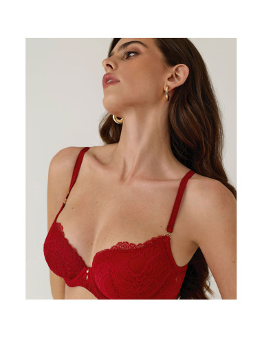 Montse Pedrosa | Sujetador Renatta 61317 de Selmark color Rojo