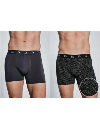 Montse Pedrosa | Pack 2 Bóxers PB 715 Gris/Negro de Don Algodón