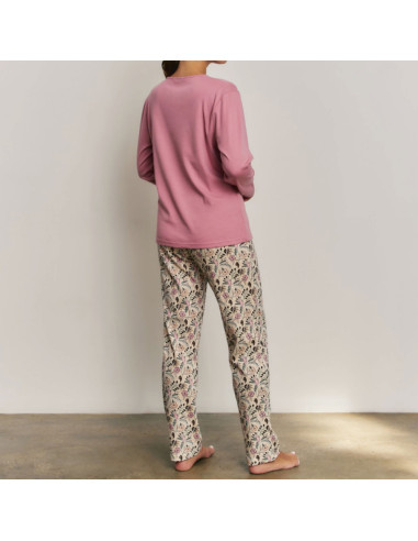 Montse Pedrosa | Pijama 3 Piezas N21863 de Promise color Rosa Vintage
