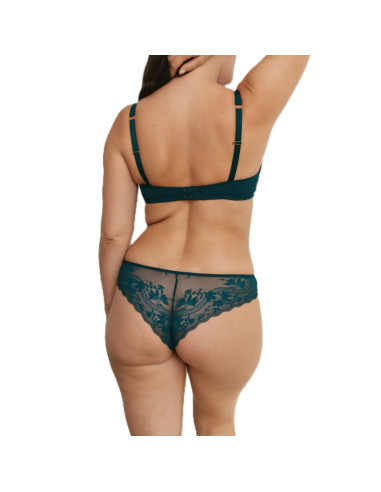 Montse Pedrosa | Conjunto Sujetador Sin Aros y Brasileña Z15360 de Promise color Verde Esmeralda