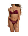 Montse Pedrosa | Conjunto Sujetador Push Up y Brasileña Z15290 de Promise color Burdeos