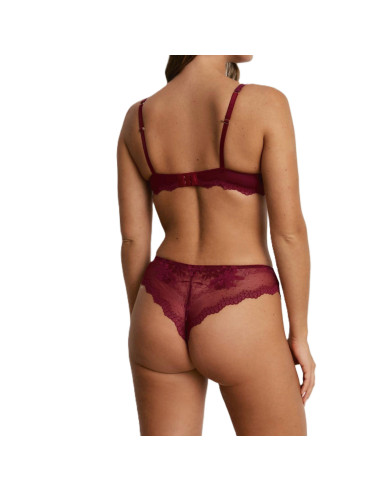 Montse Pedrosa | Conjunto Sujetador Push Up y Brasileña Z15290 de Promise color Burdeos